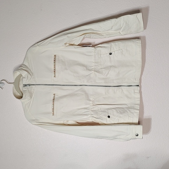 Old Navy Cream Utility Jacket Size M - Picture 1 of 6